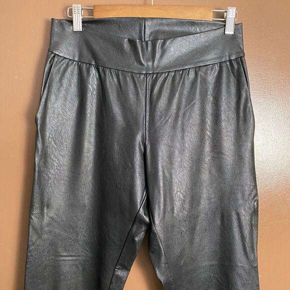 Commando Sz M Revolve Faux Leather Jogger Stretch Waist Pockets Edgy Rockabilly - Picture 5 of 12